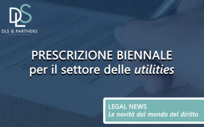 Prescrizione biennale per il settore delle utilities